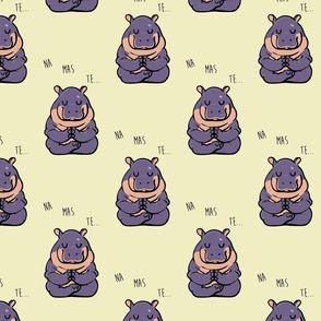 NAMASTE Baby Hippo_8x8