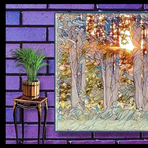 Sunlight Through the Trees - Purple Brick