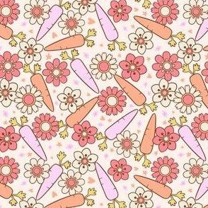 Easter Floral Carrots Pattern