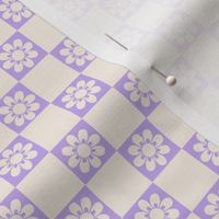 Spring Floral Lilac Checkerboard