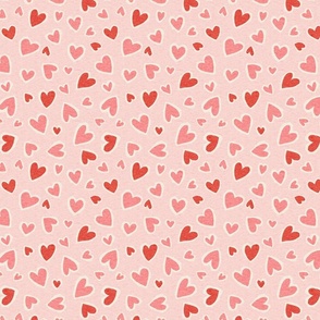 small // Red and Pink Love Hearts