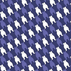 Cat Houndstooth check very peri Purple lilac on dark shades