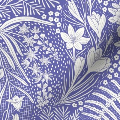 Forest Flowers reimagined paisley pattern Purple lilac Very Peri Pantonecoty2022
