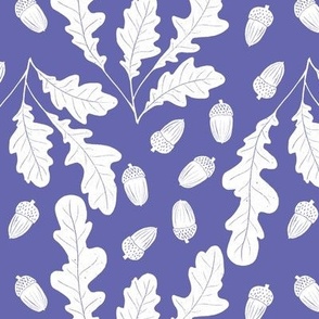 Forest Oak leaf and acorn Very peri Purple lilac