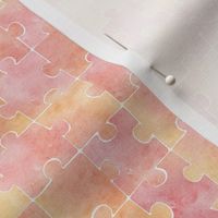 Watercolor Jigsaw Puzzle Pieces