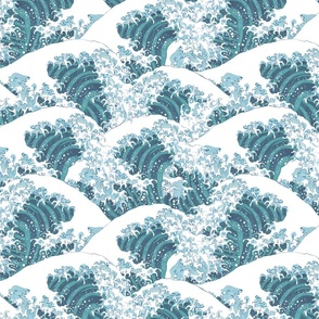 Japanese Waves Surf foam blue
