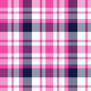 Hot Pink Midnight Spring Plaid