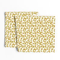 Gold Leopard Print, Gold & White
