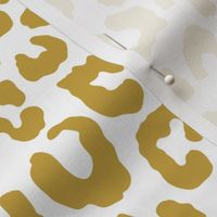 Gold Leopard Print, Gold & White