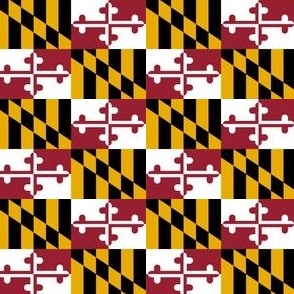 Maryland Flag- 3" x 2" Repeat Pattern
