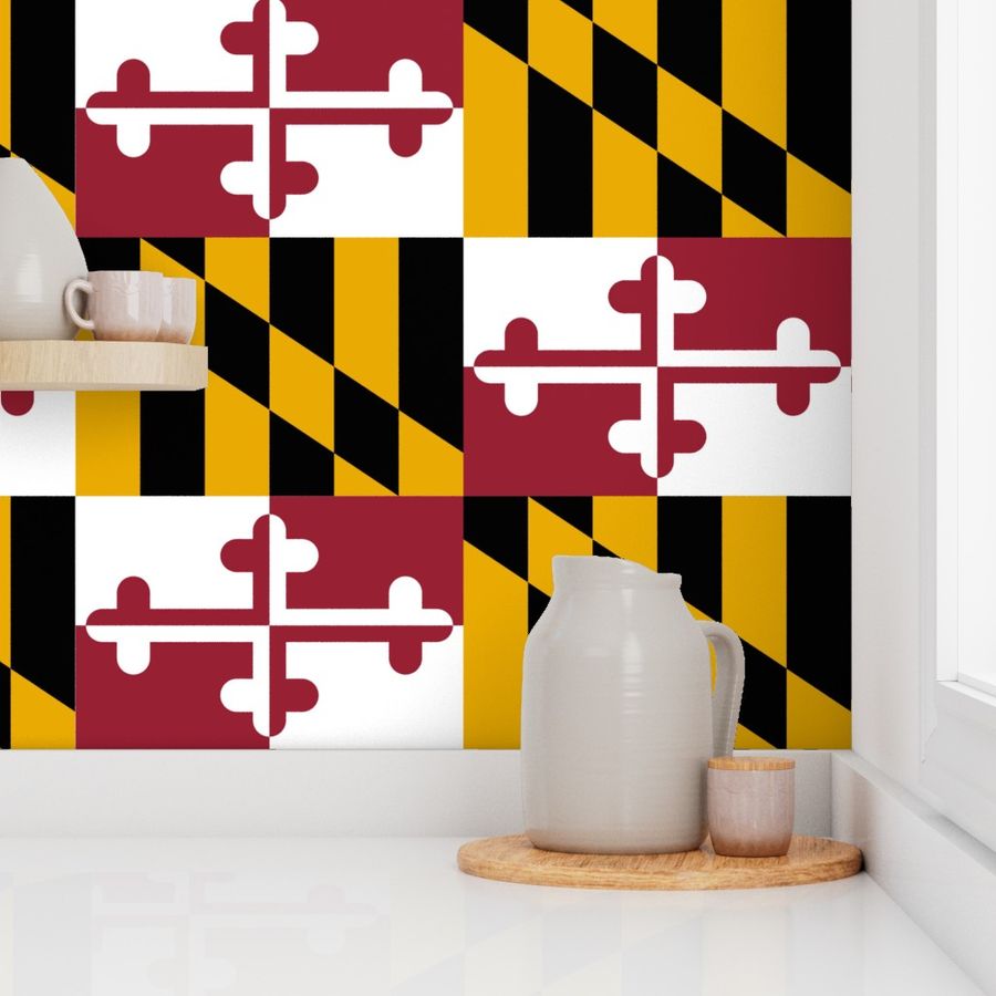 Maryland Flag 4.2" x 2.8" Repeat Pattern