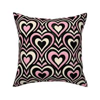 Sweethearts - large - black, pink, and cream