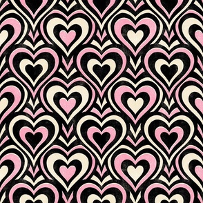 Sweethearts - large - black, pink, and cream