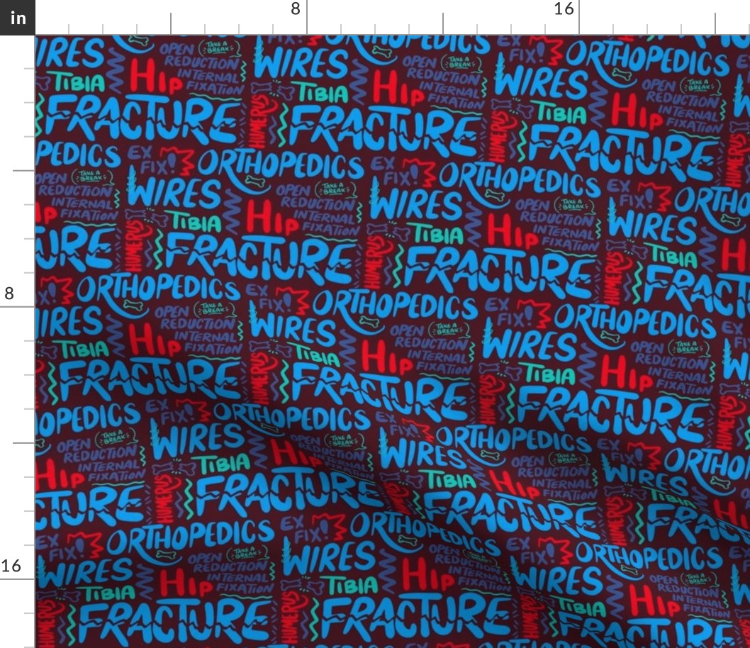 4 inch Ortho Scribbles in Red and Blue