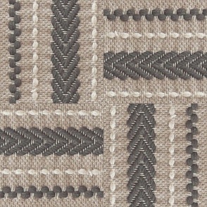 Woven Chevron Patch Work  Large