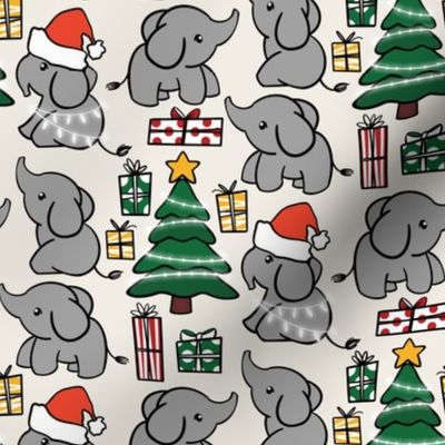 Cute Christmas Elephants 