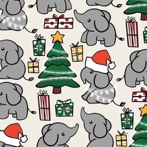 Cute Christmas Elephants 