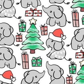Merry Little Christmas Elephants