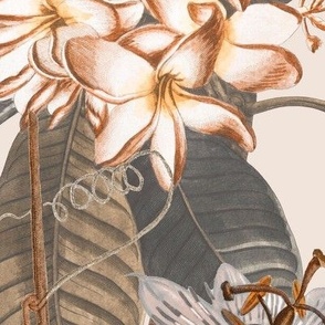 Tropical Garden Sepia // XL wallpaper