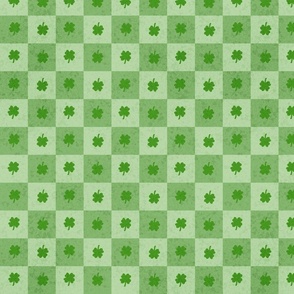 St. Patrick's Day Four Leaf Clover Checkerboard