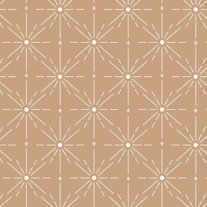 MEDIUM - Cream Star light rays - on Beige