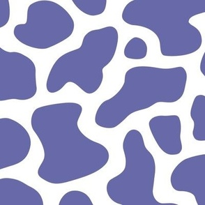 Cow Print Purple Background Art Print