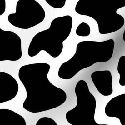Black and White Cow Print Large