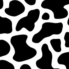 Black and White Cow Print Large