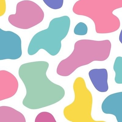Colorful Cow Print Fabric, Wallpaper and Home Decor