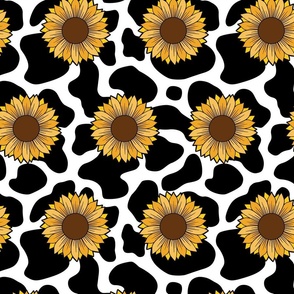 Sunflower Cow Print Large