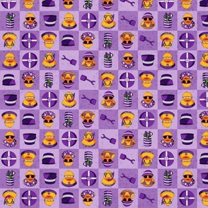 Summer Rubber Duck Checkerboard - Purple