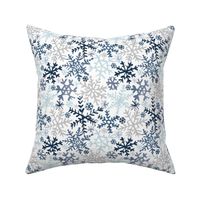 Painted Snowflakes - Blue - Reduced Scale