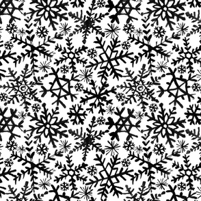 Painted Snowflake - Black