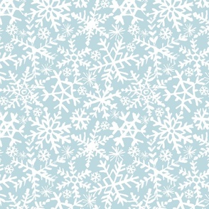 Painted Snowflakes - Lt Blue Bkg