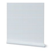 classic blue windowpane grid 1in - pantone color of the year 2020