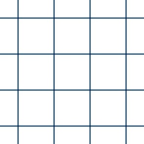 classic blue windowpane grid 2in - pantone color of the year 2020