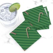 Candy Canes on Green