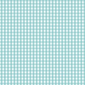 aqua sky tiny gingham - pantone color of the year 2003