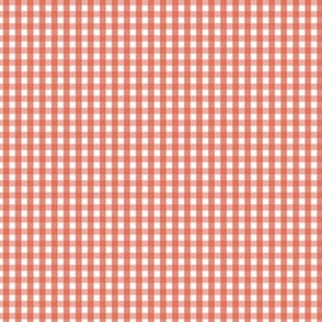 tigerlily tiny gingham - pantone color of the year 2004