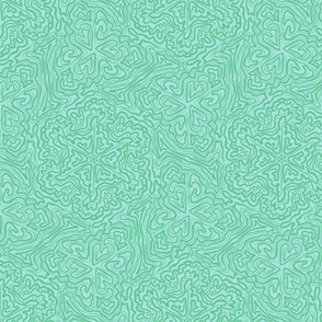 Topographic Snowflake Green