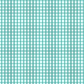 turquoise tiny gingham - pantone color of the year 2010