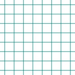 turquoise windowpane grid 1" - pantone color of the year 2010