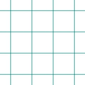 turquoise windowpane grid 2" - pantone color of the year 2010