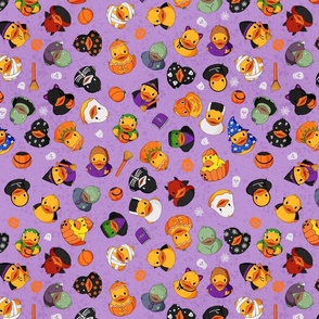 Scattered Halloween Rubber Ducks - Purple