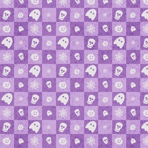 Halloween Rubber Duck Checkerboard - Purple