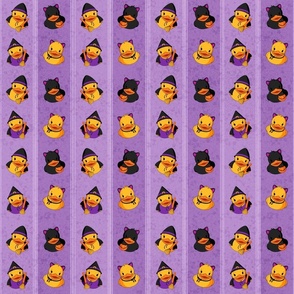 Halloween Rubber Duck Stripes - Purple