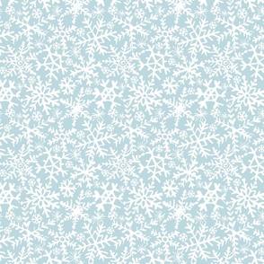 Painted Snowflake - Lt Blue Bkg - Reduced Scale