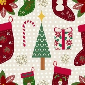 Christmas stockings / cream