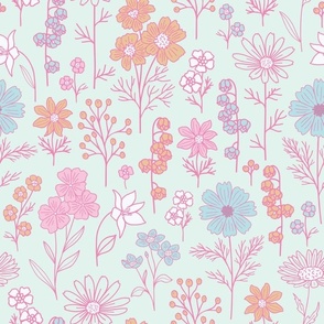 Floral Aesthetic Fabric, Wallpaper and Home Decor | Spoonflower