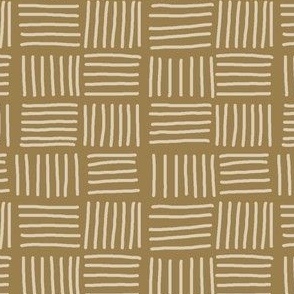 Hand Drawn Weave In Coffee And Cream